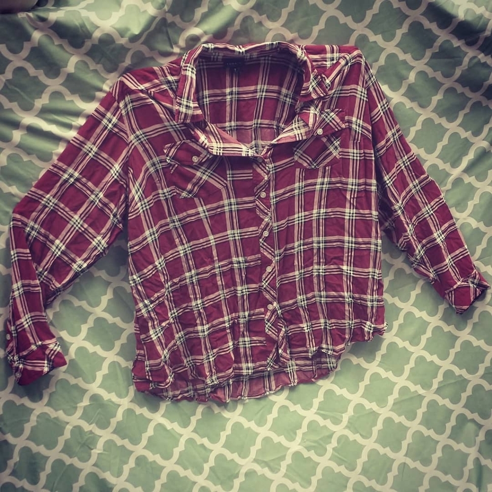 Torrid Taylor Plaid Challis Camp Shirt Size 2X